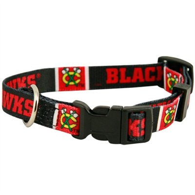 CHICAGO BLAKHAWKS DOG COLLAR, NHL - Bones Bizzness