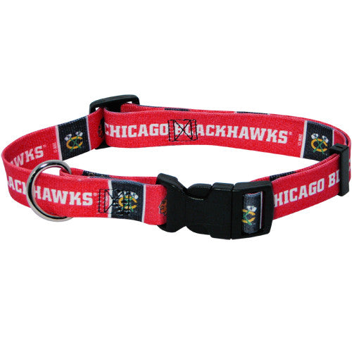 CHICAGO BLAKHAWKS DOG COLLAR, NHL - Bones Bizzness