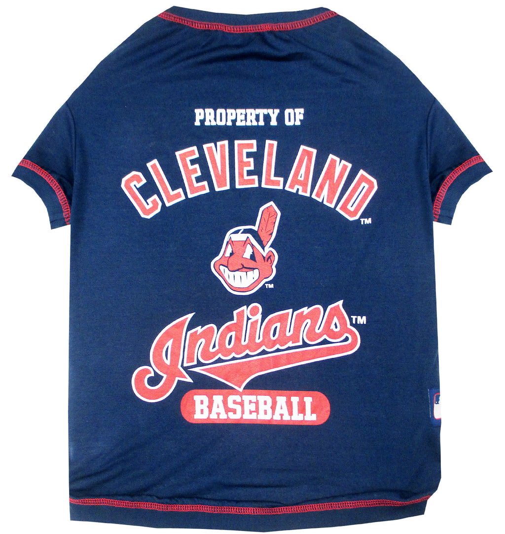 CLEVELAND INDIANS DOG TEE SHIRT, MLB - Bones Bizzness