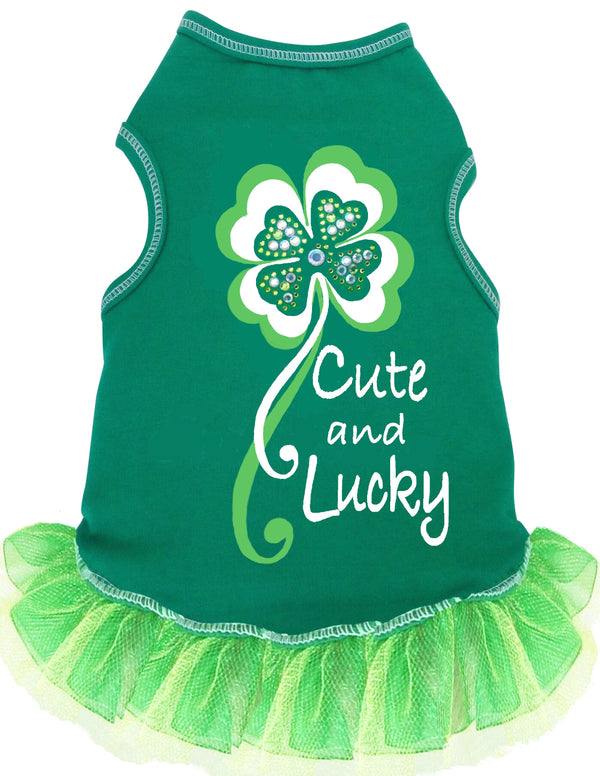 CUTE & LUCKY GREEN ST. PATRICK'S DAY DOG TANK DRESS, Shirts Tanks & Tees - Bones Bizzness