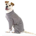 STRETCH FLEECE ONESIE DOG FLEECE - CHARCOAL GREY