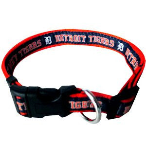 DETROIT TIGERS DOG COLLAR – RIBBON, MLB - Bones Bizzness