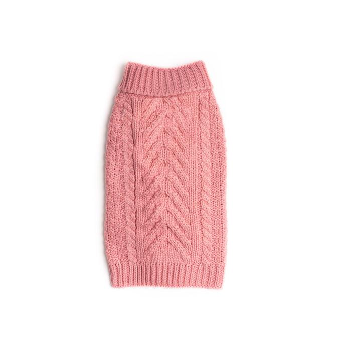 PINK SUPER CHUNKY DOG SWEATER