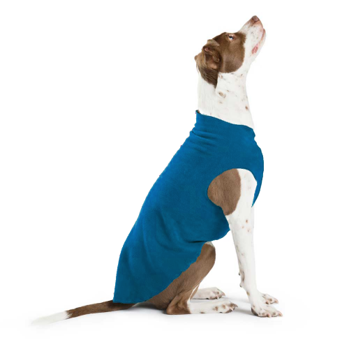 GOLD PAW STRETCH DOG FLEECE | Our superb year round popover jacket is the best you’ll find anywhere! Marine Blue. Soft. Warm Cozy with 4-way Stretch fabric. Best Seller.