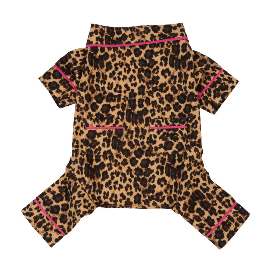 LEOPARD POPLIN DOG PAJAMAS, PAJAMAS - Bones Bizzness