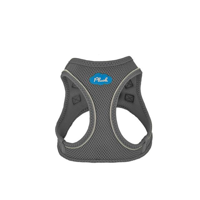 PLUSH STEP IN AIR MESH HARNESS - SHARK GREY, Harness - Bones Bizzness