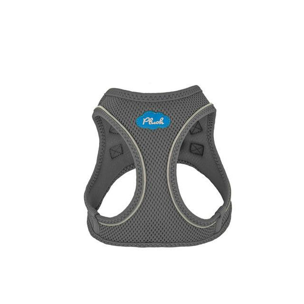 PLUSH STEP IN AIR MESH HARNESS - SHARK GREY, Harness - Bones Bizzness