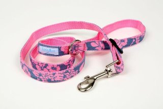 Floral Denim Pink Leash