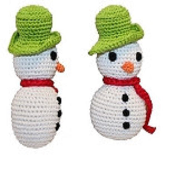 FROST THE SNOWMAN ORGANIC CROCHET DOG TOY, Toys - Bones Bizzness