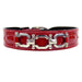 GEORGIA ROSE DOG LEAD IN RED PATENT & NICKEL, Leash - Bones Bizzness
