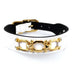 GEORGIA ROSE WHITE PATENT & NICKEL DOG LEAD, Leash - Bones Bizzness