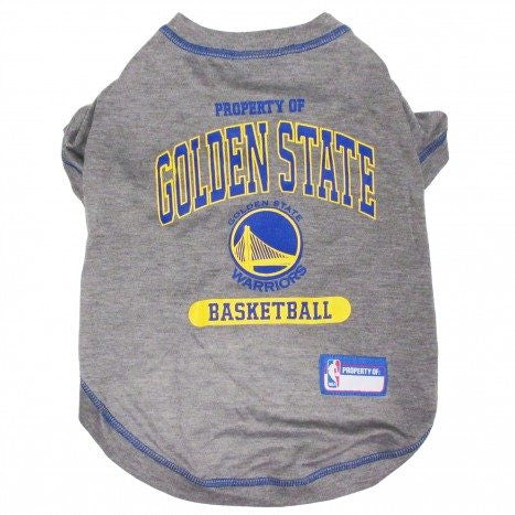 GOLDEN STATE WARRIORS DOG TEE SHIRT – GRAY, NBA - Bones Bizzness