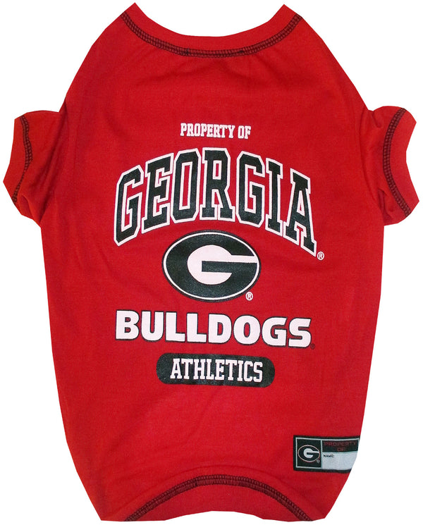 GEORGIA BULLDOGS DOG TEE SHIRT GREY, NCAA - Bones Bizzness