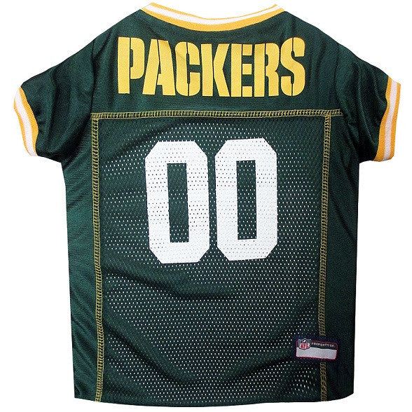 GREEN BAY PACKERS DOG JERSEY- YELLOW TRIM, NFL Jerseys - Bones Bizzness