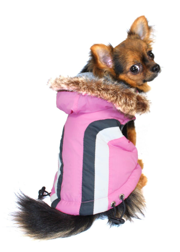ALPINE SWISS DOG JACKET - PINK, Coats - Bones Bizzness