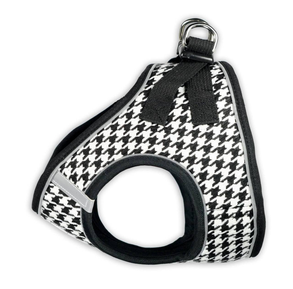 EZ REFLECTIVE HOUNDSTOOTH HARNESS VEST - WHITE/BLACK