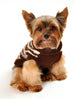 BROWN ZEBRA FEATHER-SOFT DOG SWEATER, Sweaters - Bones Bizzness