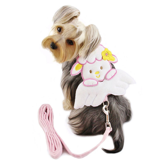 SHEEP ANGEL HARNESS W/MATCHING LEASH, Harness - Bones Bizzness