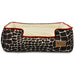 KALAHARI BLACK GIRAFFE/SANGRIA LOUNGE DOG BED, Beds - Bones Bizzness