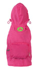 HOT PINK CRAB PACKAWAY DOG RAINCOAT, Coats - Bones Bizzness