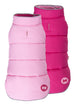 PINK/HOT PINK REVERSIBLE BONE PUFFER DOG COAT, Coats - Bones Bizzness