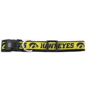 IOWA HAWKEYES DOG COLLAR – RIBBON, NCAA - Bones Bizzness