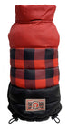 RED BUFFALO CHECK COLORBLOCK PUFFER