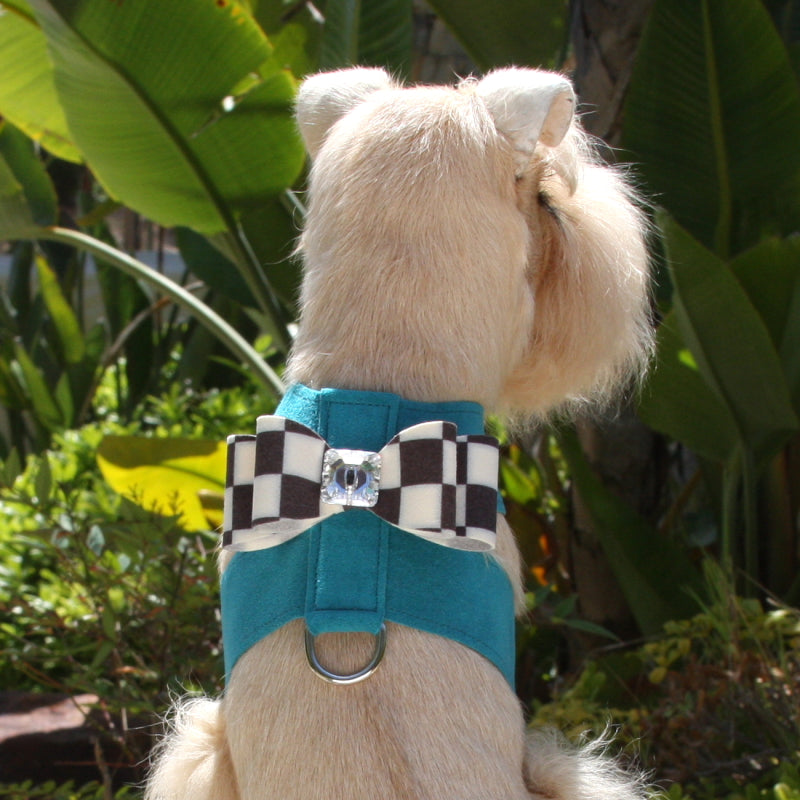 WINDSOR CHECK TINKIE BIG BOW DOG HARNESS - 9 COLORS, Harness - Bones Bizzness