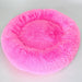 FUSCHIA CUDDLE SHAG DOG BED