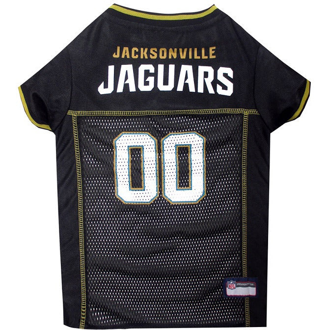 JACKSONVILLE JAGUARS DOG JERSEY- GOLD TRIM, NFL Jerseys - Bones Bizzness