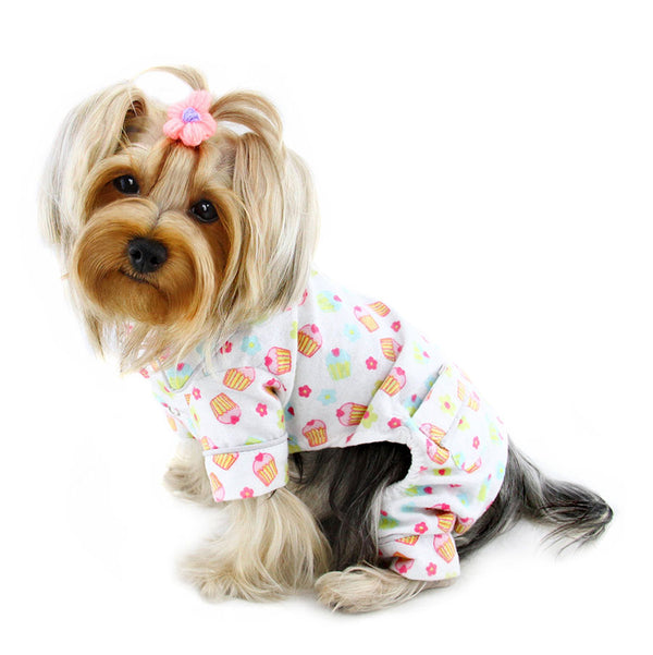 Cupcakes Fanatics Flannel PJ DOG PJ'S, PAJAMAS - Bones Bizzness