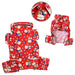 PENGUINS & SNOWFLAKE FLANNEL PJ WITH 2 POCKETS (RED), PAJAMAS - Bones Bizzness