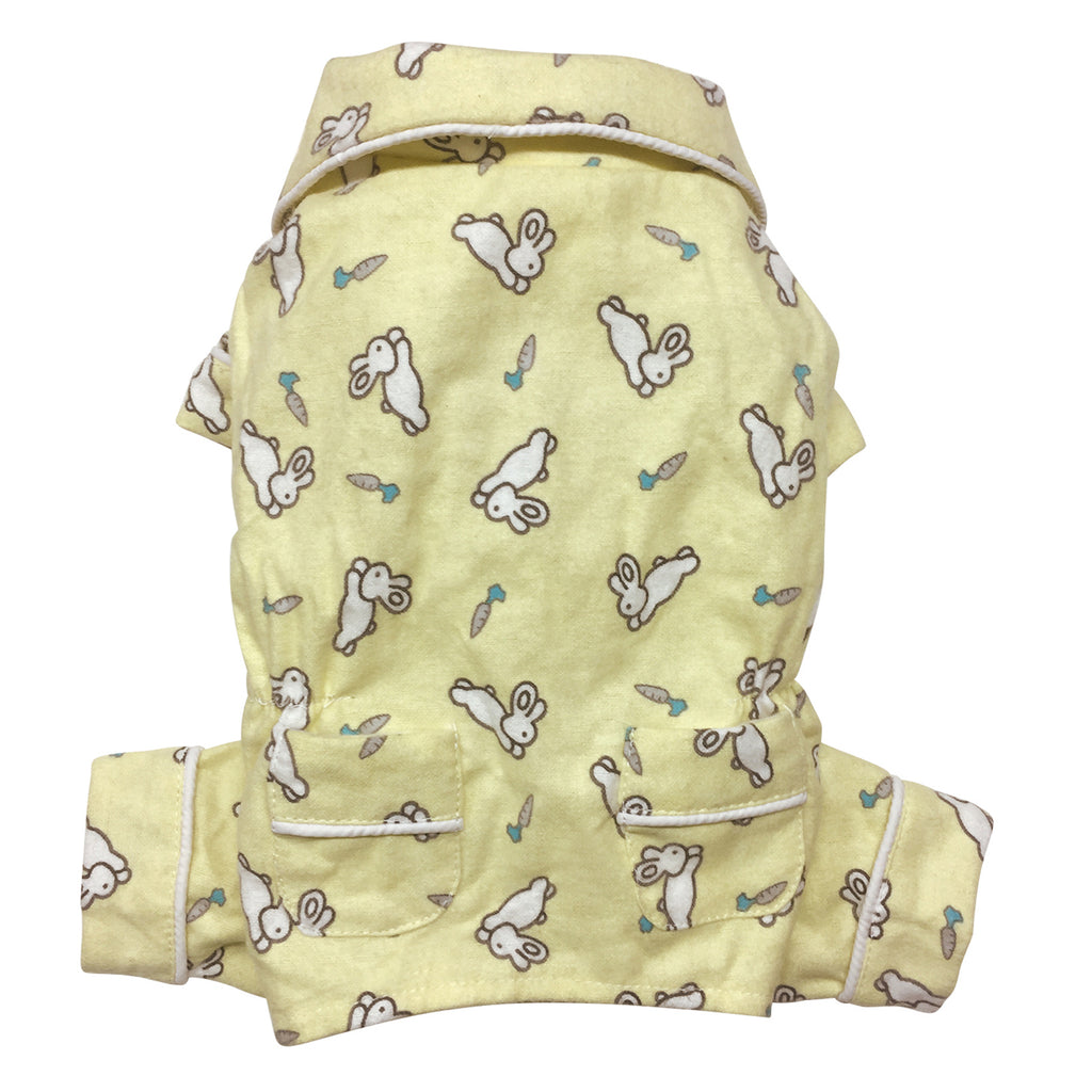 HOPPING BUNNY FLANNEL DOG PAJAMAS, PAJAMAS - Bones Bizzness