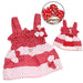 RED & WHITE POLKA DOT DOG DRESS W/ D-RING