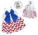 RED WHITE & BLUE LARGE BOW DOG SUNDRESS, DRESS - Bones Bizzness