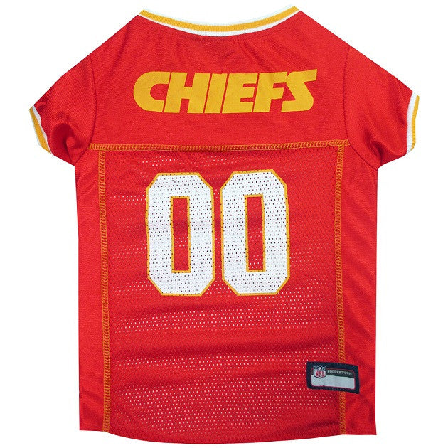 KANSAS CITY CHIEFS DOG JERSEY-YELLOW TRIM, NFL Jerseys - Bones Bizzness