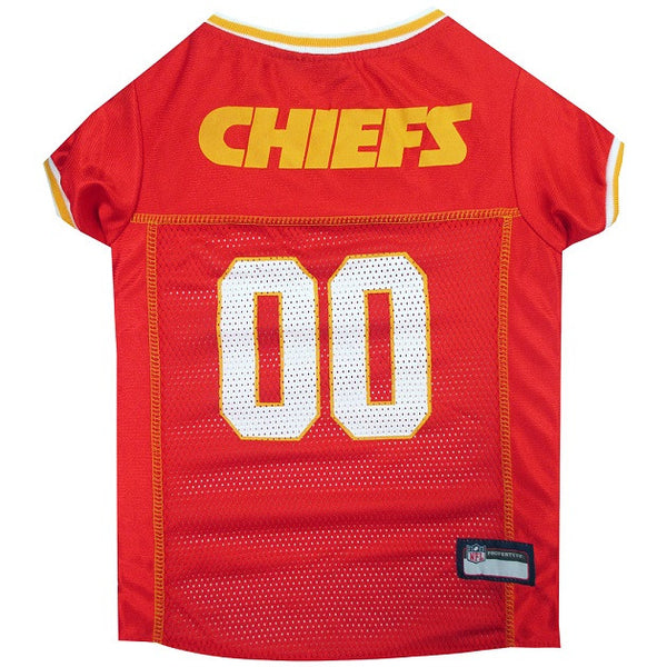 KANSAS CITY CHIEFS DOG JERSEY-YELLOW TRIM, NFL Jerseys - Bones Bizzness