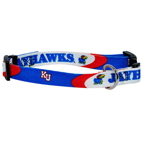 KANSAS JAYHAWKS DOG COLLAR, NCAA - Bones Bizzness