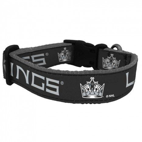 LA KINGS DOG COLLAR- RIBBON, NHL - Bones Bizzness