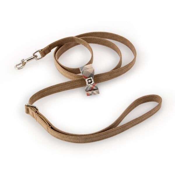 FAWN PLAID SCOTTY DOG LEASH, Leash - Bones Bizzness