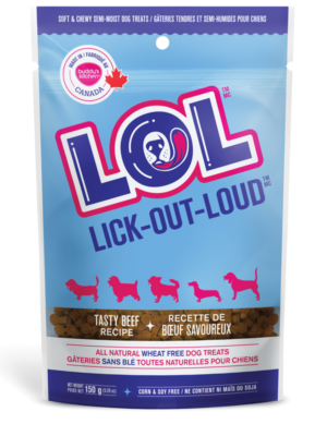 LICK-OUT-LOUD TASTY BEEF DOG TREATS, Treats - Bones Bizzness