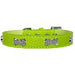 FAUX CROC CRYSTAL BONE DOG COLLAR