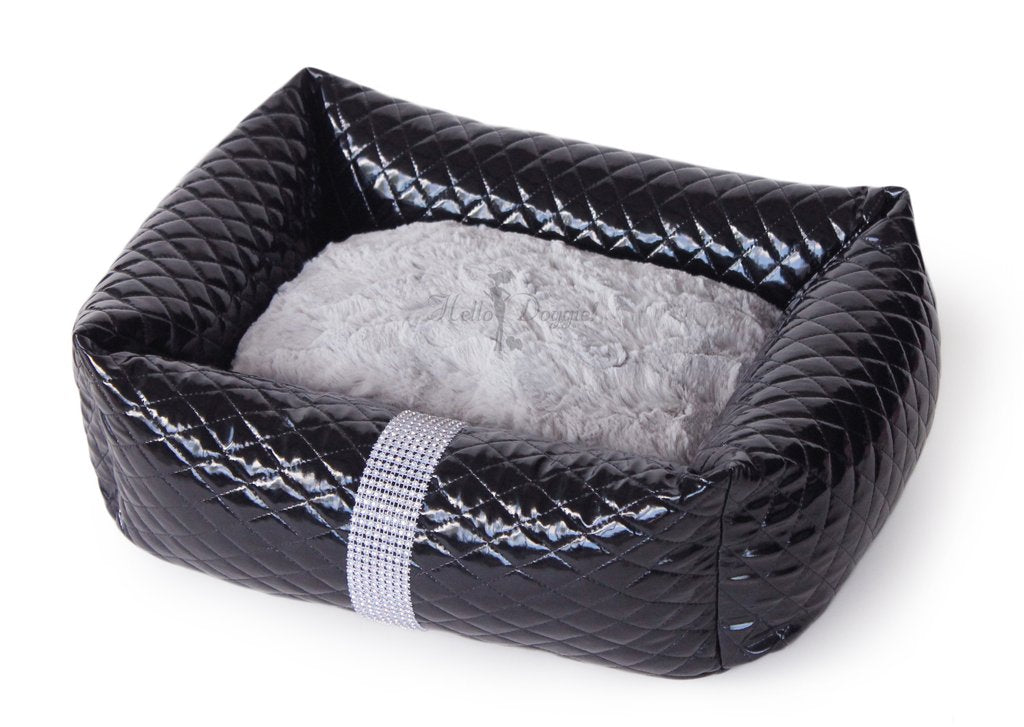 LIQUID ICE LUXURY DOG BED - BLACK