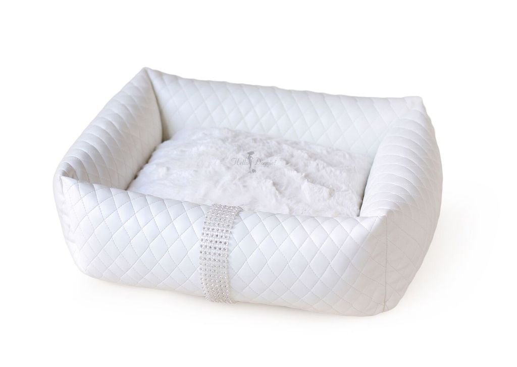 LIQUID ICE LUXURY DOG BED - WHITE