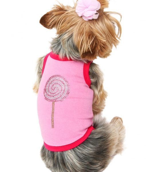 PINK LOLLIPOP DOG TANK, Shirts Tanks & Tees - Bones Bizzness