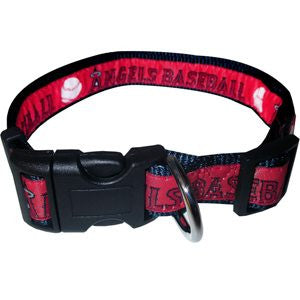 LOS ANGELES ANGELS DOG COLLAR – RIBBON, MLB - Bones Bizzness