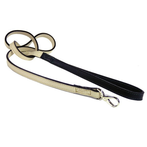MAYFAIR DOG LEAD IN EGGSHELL & CHARCOAL, Leash - Bones Bizzness