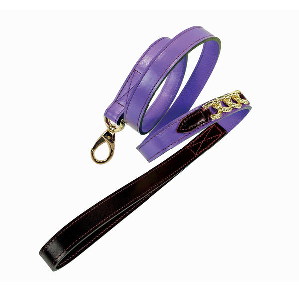 MAYFAIR DOG LEAD IN GRAPE & WINE, Leash - Bones Bizzness