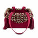 BURGUNDY LUXURY PURSE FALLING LEAVES DOG CARRIER - BY SUSAN LANCI, Carriers - Bones Bizzness