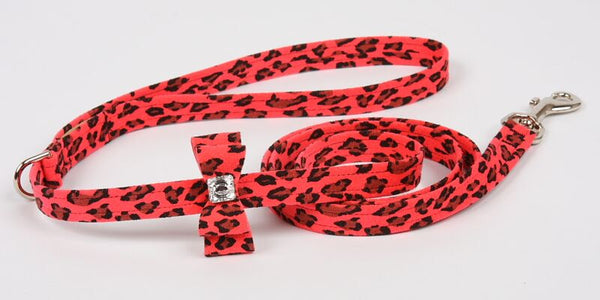 MANGO CHEETAH COUTURE BIG BOW DOG LEASH, Leash - Bones Bizzness